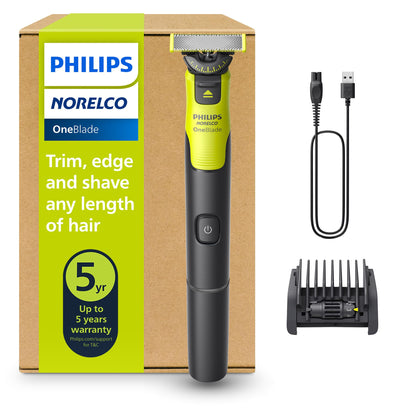 Philips Norelco OneBlade 360 Hybrid Electric Trimmer & Shaver with 5-in-1 Adjustable Comb