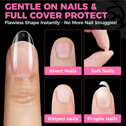 UNA GELLA Solid Gel Nail Glue (40ml) - Strong, Soak-Off Glue for Acrylic, Press-On & Gelly Tips - Lamp Curing Needed