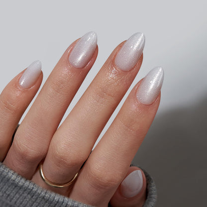 BTArtbox Soft Gel Press On Nails: Short Square Ombre | Vanilla Cream