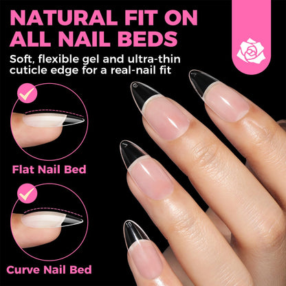 UNA GELLA Solid Gel Nail Glue (40ml) - Strong, Soak-Off Glue for Acrylic, Press-On & Gelly Tips - Lamp Curing Needed
