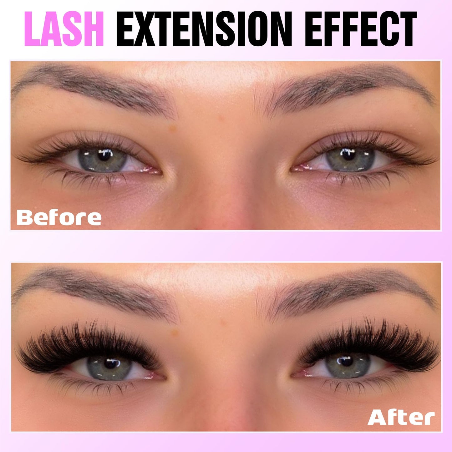 Pawotence Lash Extension Kit DIY 280pcs Lash Clusters Eyelash Extension Kit, 9-16mm 30D 40D Individual Lashes Kit with Lash Bond and Seal, Lash Tweezers for Self Use (30D&40D, 0.07D, 9-16mm, Kit)