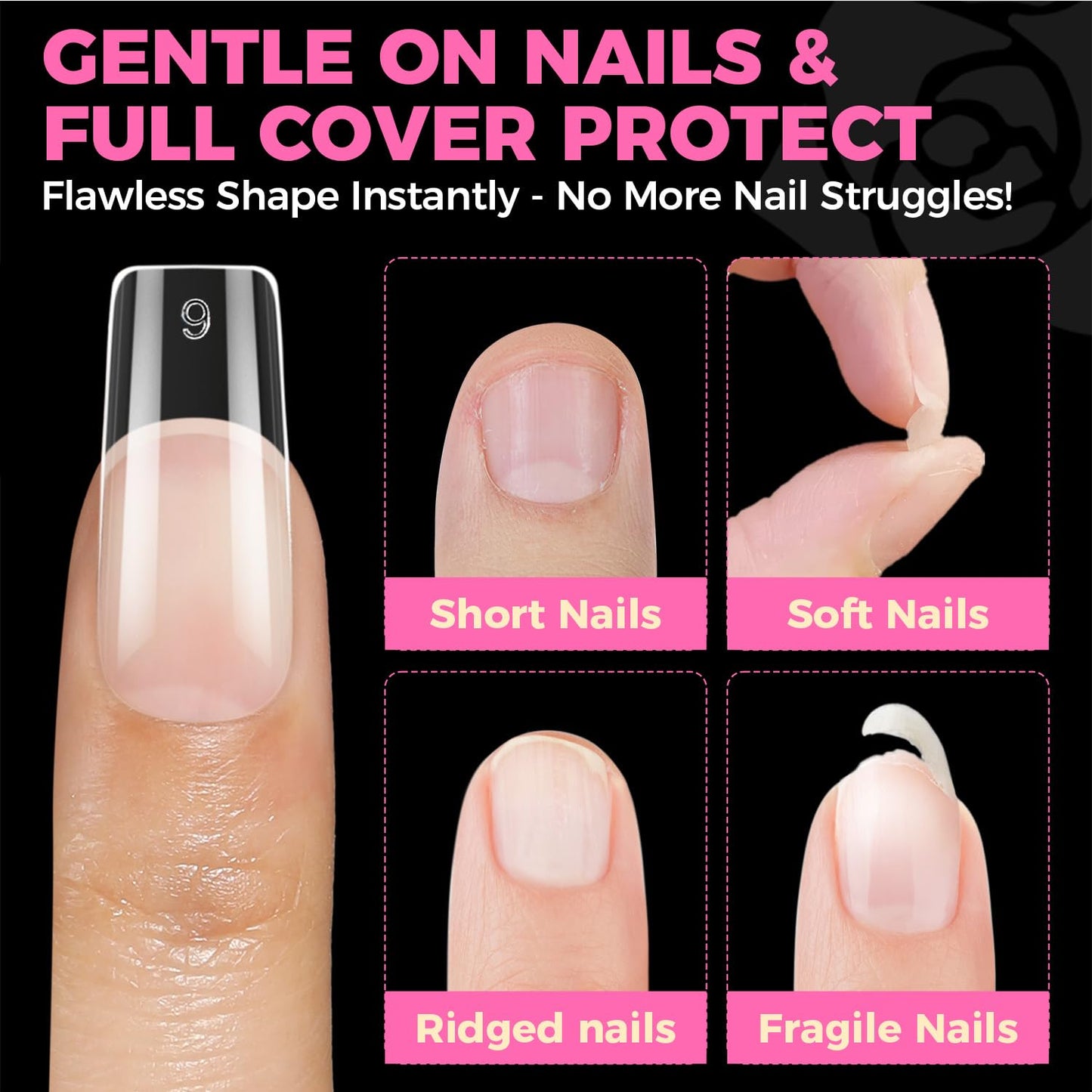 UNA GELLA Solid Gel Nail Glue (40ml) - Strong, Soak-Off Glue for Acrylic, Press-On & Gelly Tips - Lamp Curing Needed