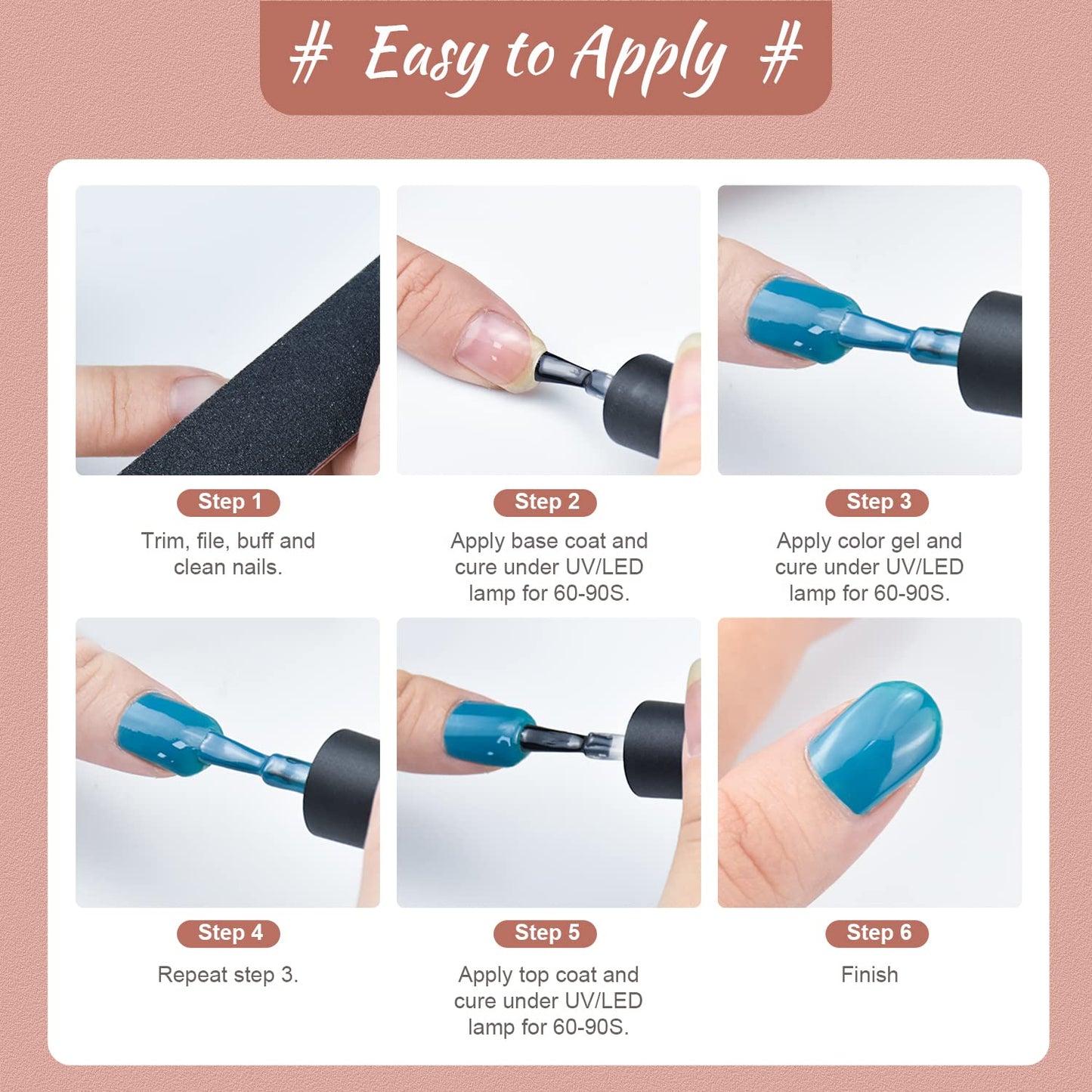 JODSONE 32 Color Gel Nail Kit w/ UV Light & 3 Top Coats | Gift Set