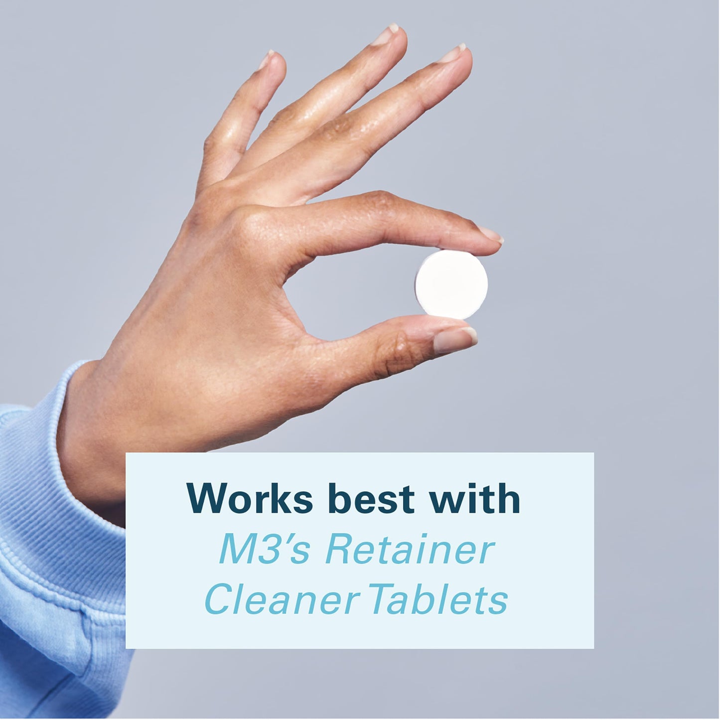 M3 Naturals Extra Strength Retainer & Invisalign Cleaner Tablets - Removes Odor, Stains, Plaque (120 Count)