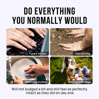 BTArtbox Soft Gel Press On Nails: Short Square Ombre | Vanilla Cream