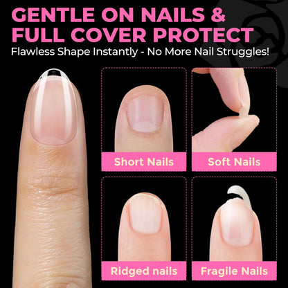 UNA GELLA Solid Gel Nail Glue (40ml) - Strong, Soak-Off Glue for Acrylic, Press-On & Gelly Tips - Lamp Curing Needed