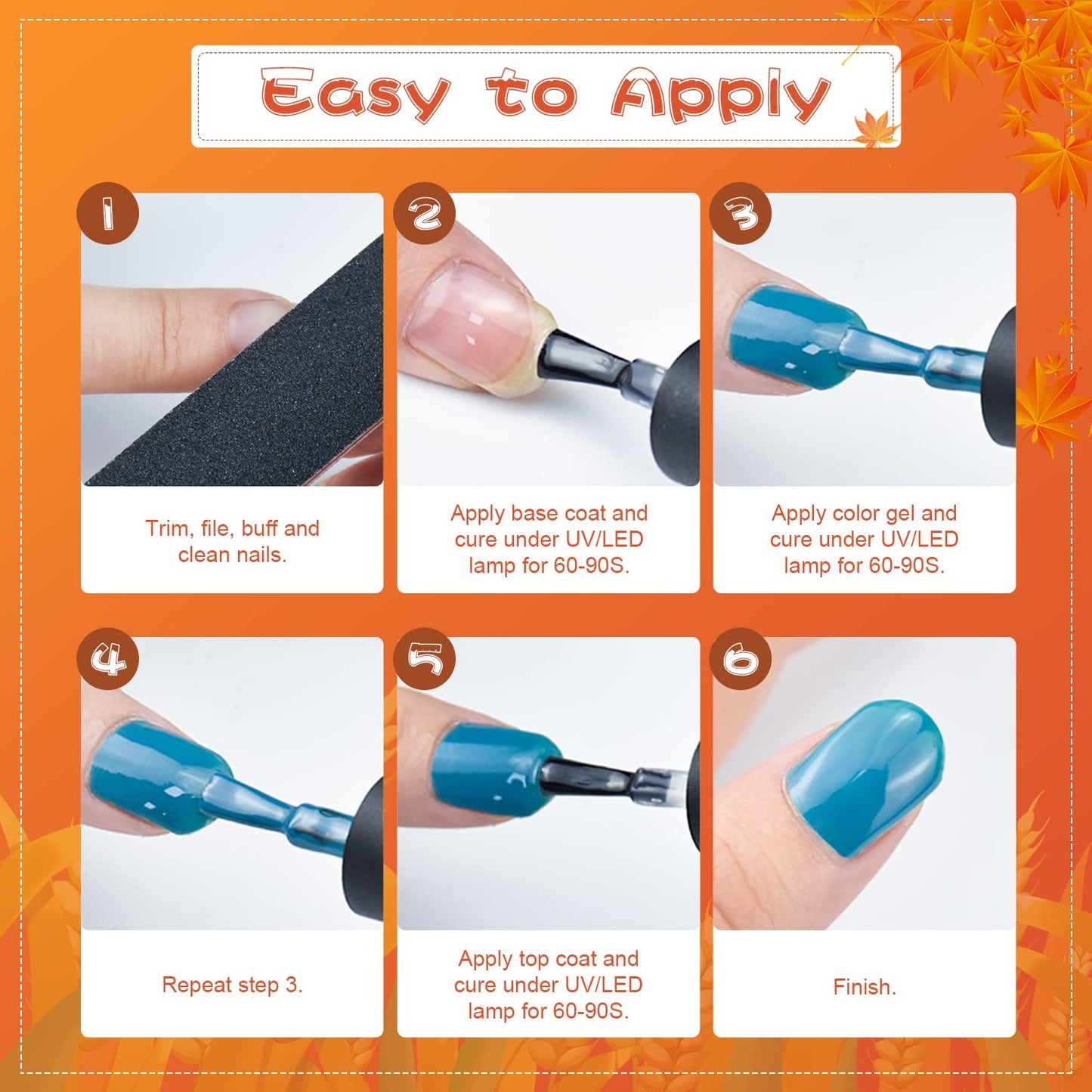 JODSONE 32 Color Gel Nail Kit w/ UV Light & 3 Top Coats | Gift Set