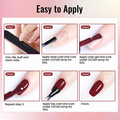 JODSONE 32 Color Gel Nail Kit w/ UV Light & 3 Top Coats | Gift Set