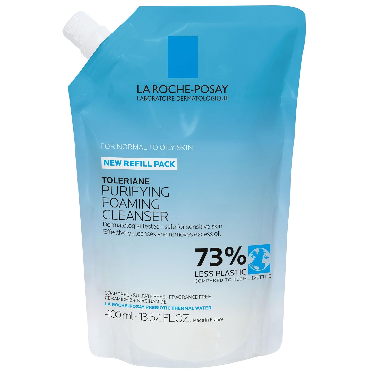 La Roche-Posay Toleriane Purifying Foaming Cleanser | Niacinamide & Ceramides Face Wash for Normal to Oily Sensitive Skin