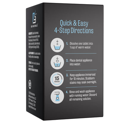 M3 Naturals Extra Strength Retainer & Invisalign Cleaner Tablets - Removes Odor, Stains, Plaque (120 Count)