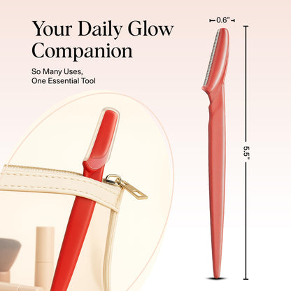 Kitsch Dermaplane Razor for Face & Eyebrow Trimmer – Exfoliating Facial Shaver, Terracotta (12 pcs)