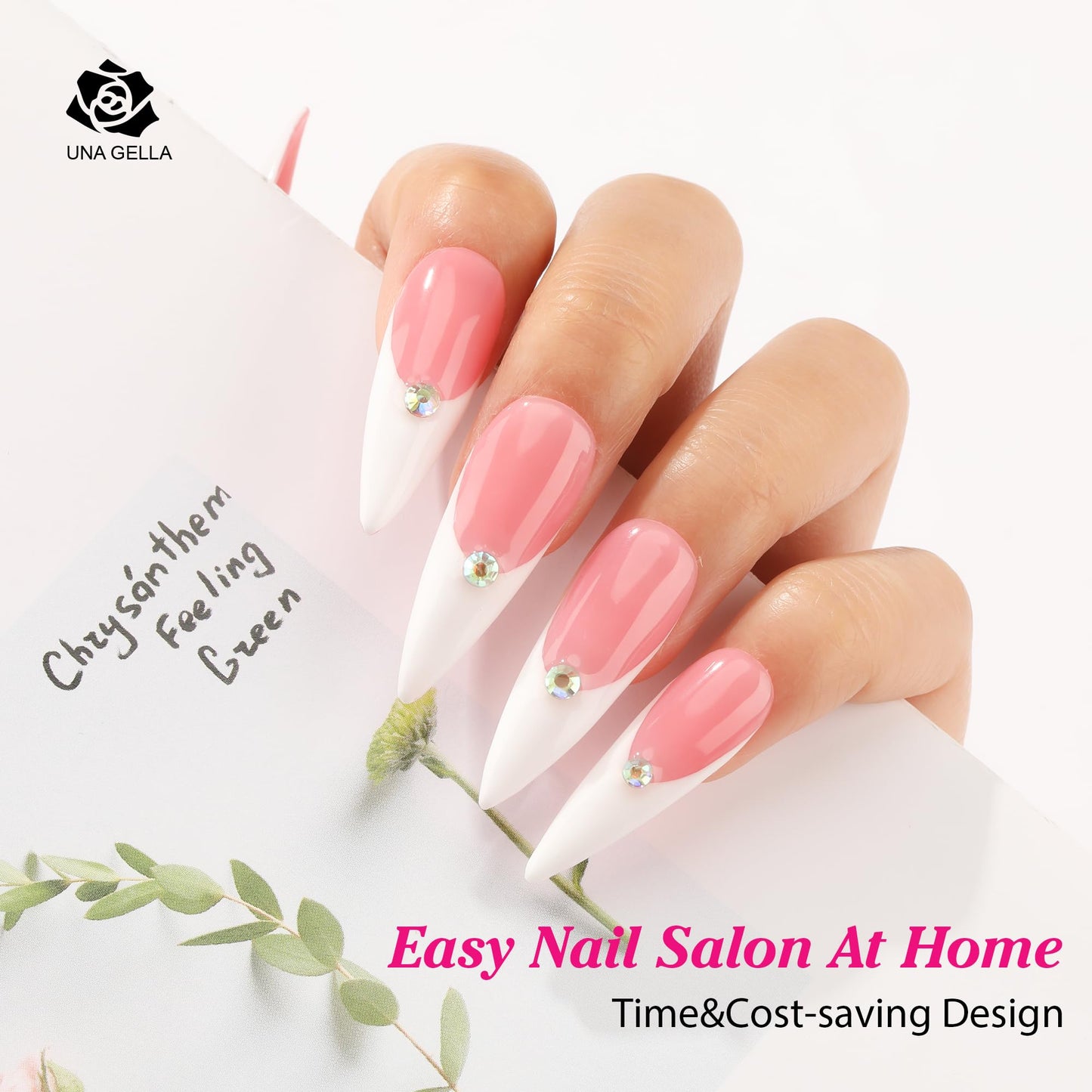 UNA GELLA Solid Gel Nail Glue (40ml) - Strong, Soak-Off Glue for Acrylic, Press-On & Gelly Tips - Lamp Curing Needed