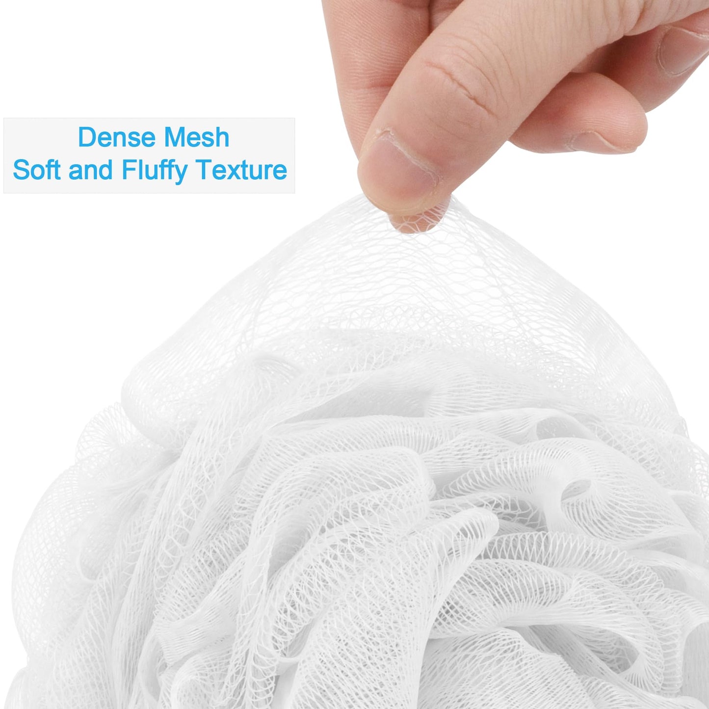 AmazerBath Loofah Sponge 75g/Piece, Exfoliating Bath Sponge Body Scrubber - Loofa Set of 4 Flower Color (Large, Green-Purple)