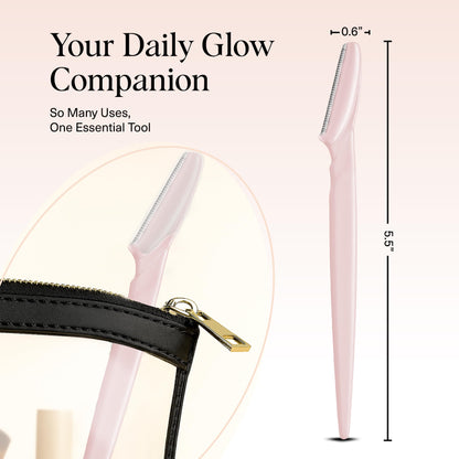 Kitsch Dermaplane Razor for Face & Eyebrow Trimmer – Exfoliating Facial Shaver, Terracotta (12 pcs)