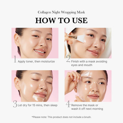 Medicube Collagen Overnight Wrapping Peel Off Mask - Elasticity, Hydration & Anti-Aging Care
