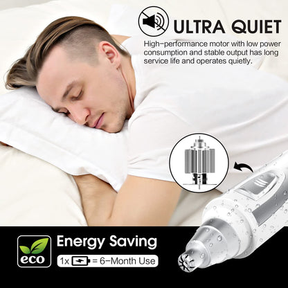 Ear & Nose Hair Trimmer Clipper - Professional, Painless, IPX7 Waterproof for Men & Women