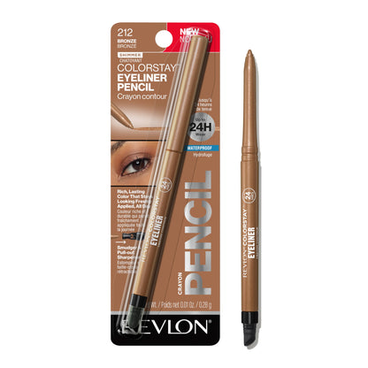 Revlon ColorStay Waterproof Eyeliner Pencil: 24HR Black Brown