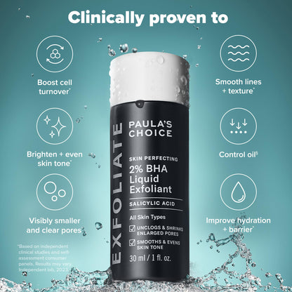 Paula's Choice SKIN PERFECTING 2% BHA Liquid Salicylic Acid Exfoliant - Blackheads & Pores, 4oz