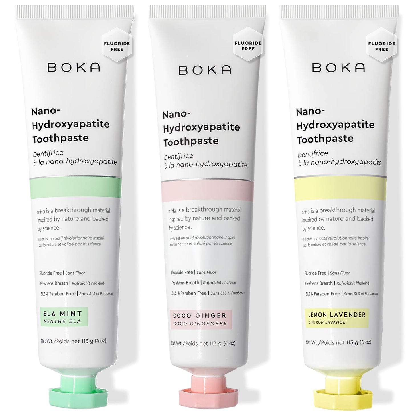 Boka Fluoride-Free Toothpaste with Nano Hydroxyapatite (n-Ha) - Sensitive Teeth, Ela Mint