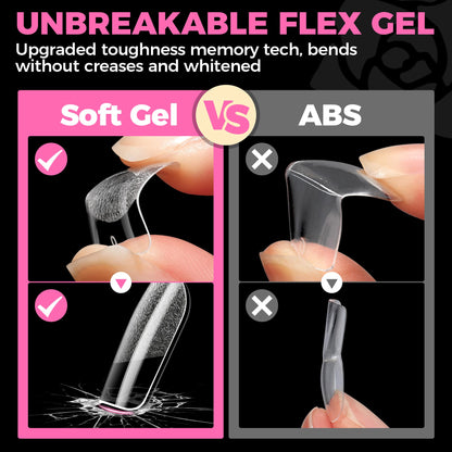 UNA GELLA Solid Gel Nail Glue (40ml) - Strong, Soak-Off Glue for Acrylic, Press-On & Gelly Tips - Lamp Curing Needed