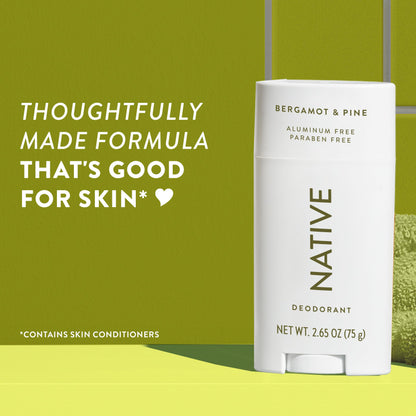 Native Aluminum-Free Deodorant - 72 Hour Odor Control with Shea Butter, Coconut & Vanilla