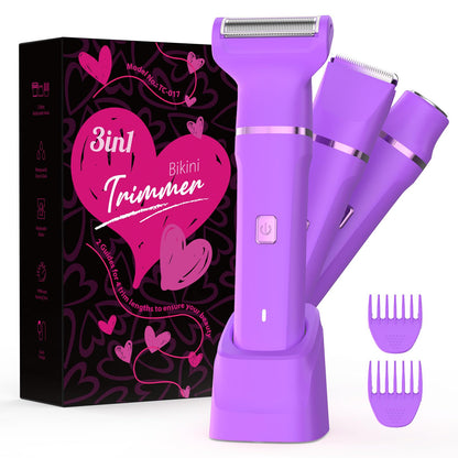 Risina Bikini Trimmer & Electric Razor for Women - Painless, IPX7 Waterproof Body & Facial Shaver