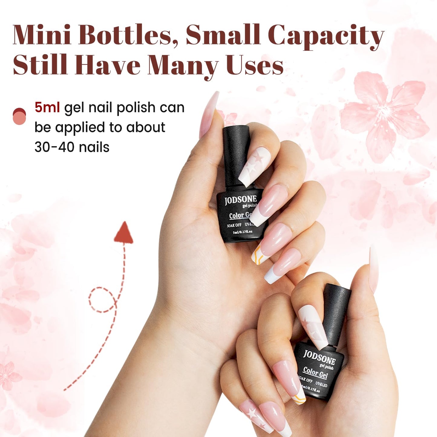 JODSONE 32 Color Gel Nail Kit w/ UV Light & 3 Top Coats | Gift Set