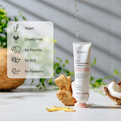 Boka Fluoride-Free Toothpaste with Nano Hydroxyapatite (n-Ha) - Sensitive Teeth, Ela Mint
