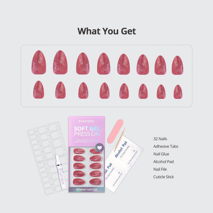 BTArtbox Soft Gel Press On Nails: Short Square Ombre | Vanilla Cream