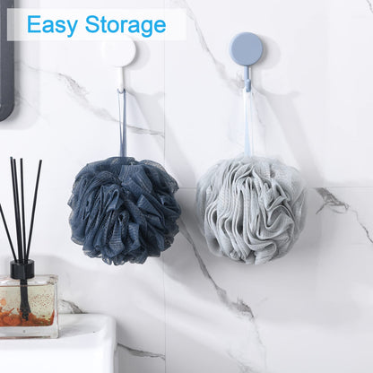 AmazerBath Loofah Sponge 75g/Piece, Exfoliating Bath Sponge Body Scrubber - Loofa Set of 4 Flower Color (Large, Green-Purple)