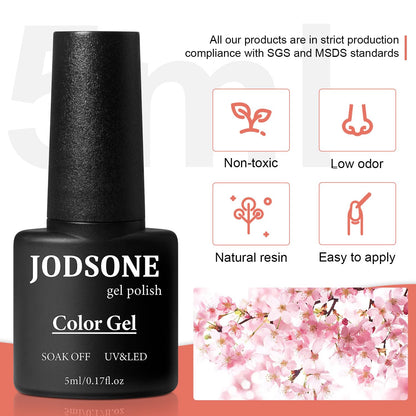 JODSONE 32 Color Gel Nail Kit w/ UV Light & 3 Top Coats | Gift Set