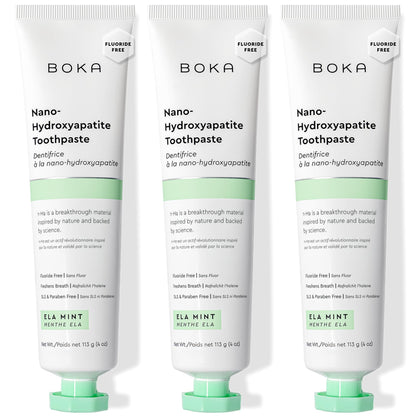 Boka Fluoride-Free Toothpaste with Nano Hydroxyapatite (n-Ha) - Sensitive Teeth, Ela Mint