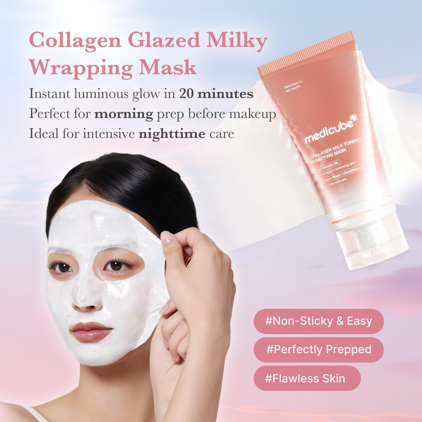 Medicube Collagen Overnight Wrapping Peel Off Mask - Elasticity, Hydration & Anti-Aging Care