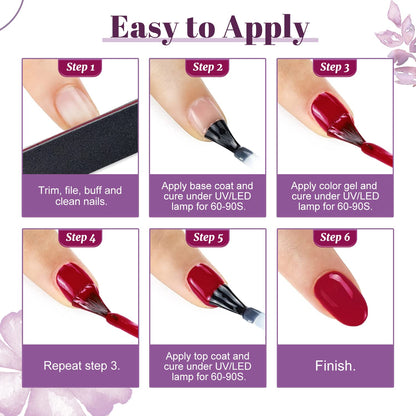 JODSONE 36 Pcs Gel Polish Kit: 32 Colors, Base & Top Coats | Gift Set