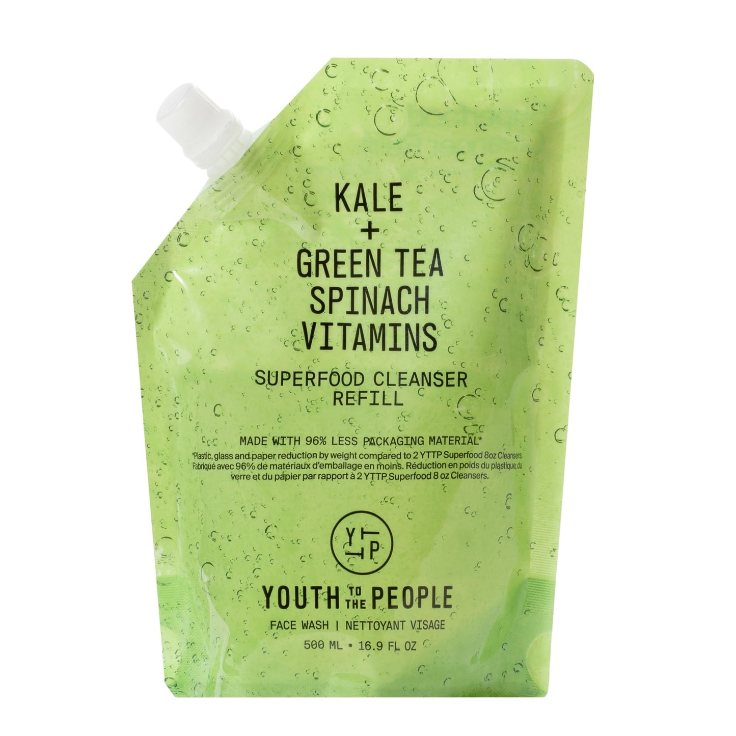 Youth To The People Superfood Facial Cleanser - Kale + Green Tea Daily Face Wash, Vegan, 8oz