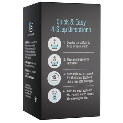 M3 Naturals Extra Strength Retainer & Invisalign Cleaner Tablets - Removes Odor, Stains, Plaque (120 Count)