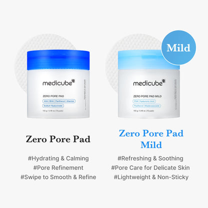 Medicube Zero Pore Pads 2.0 | Deep Pore Cleansing, Sebum Control & Smooth Skin | Korean Skincare for All Skin Types (70 Pads)