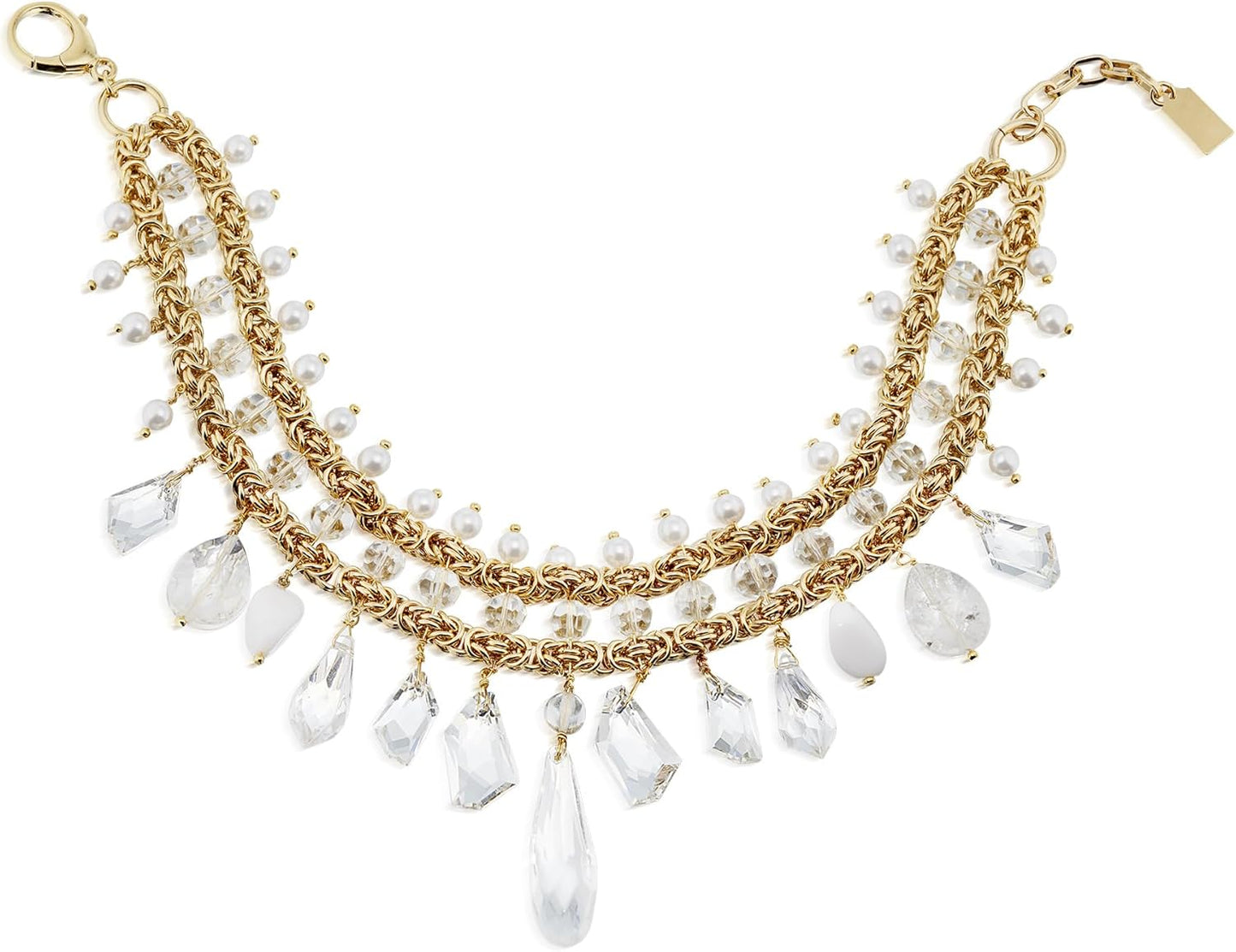 Chandelier Crystal Choker – Gold Statement Necklace