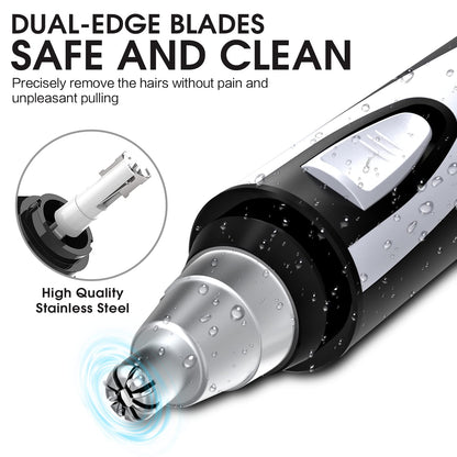 Ear & Nose Hair Trimmer Clipper - Professional, Painless, IPX7 Waterproof for Men & Women