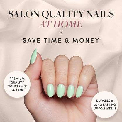Glamnetic Fall Mauve Press On Nails | Short Oval Salon Quality