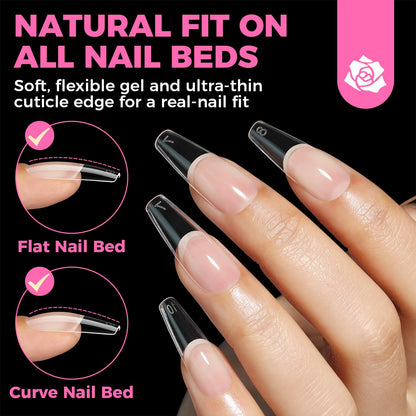 UNA GELLA Solid Gel Nail Glue (40ml) - Strong, Soak-Off Glue for Acrylic, Press-On & Gelly Tips - Lamp Curing Needed
