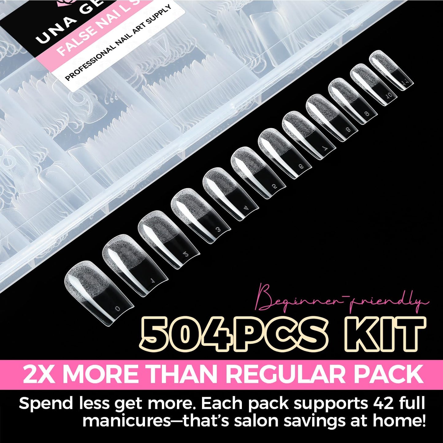 UNA GELLA Solid Gel Nail Glue (40ml) - Strong, Soak-Off Glue for Acrylic, Press-On & Gelly Tips - Lamp Curing Needed