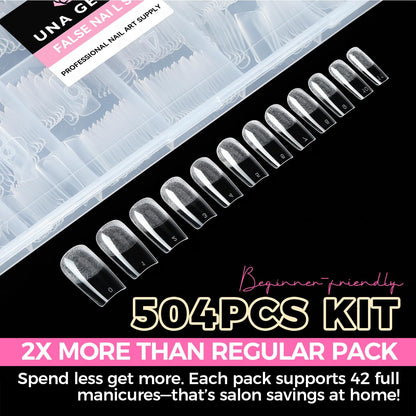 UNA GELLA Solid Gel Nail Glue (40ml) - Strong, Soak-Off Glue for Acrylic, Press-On & Gelly Tips - Lamp Curing Needed