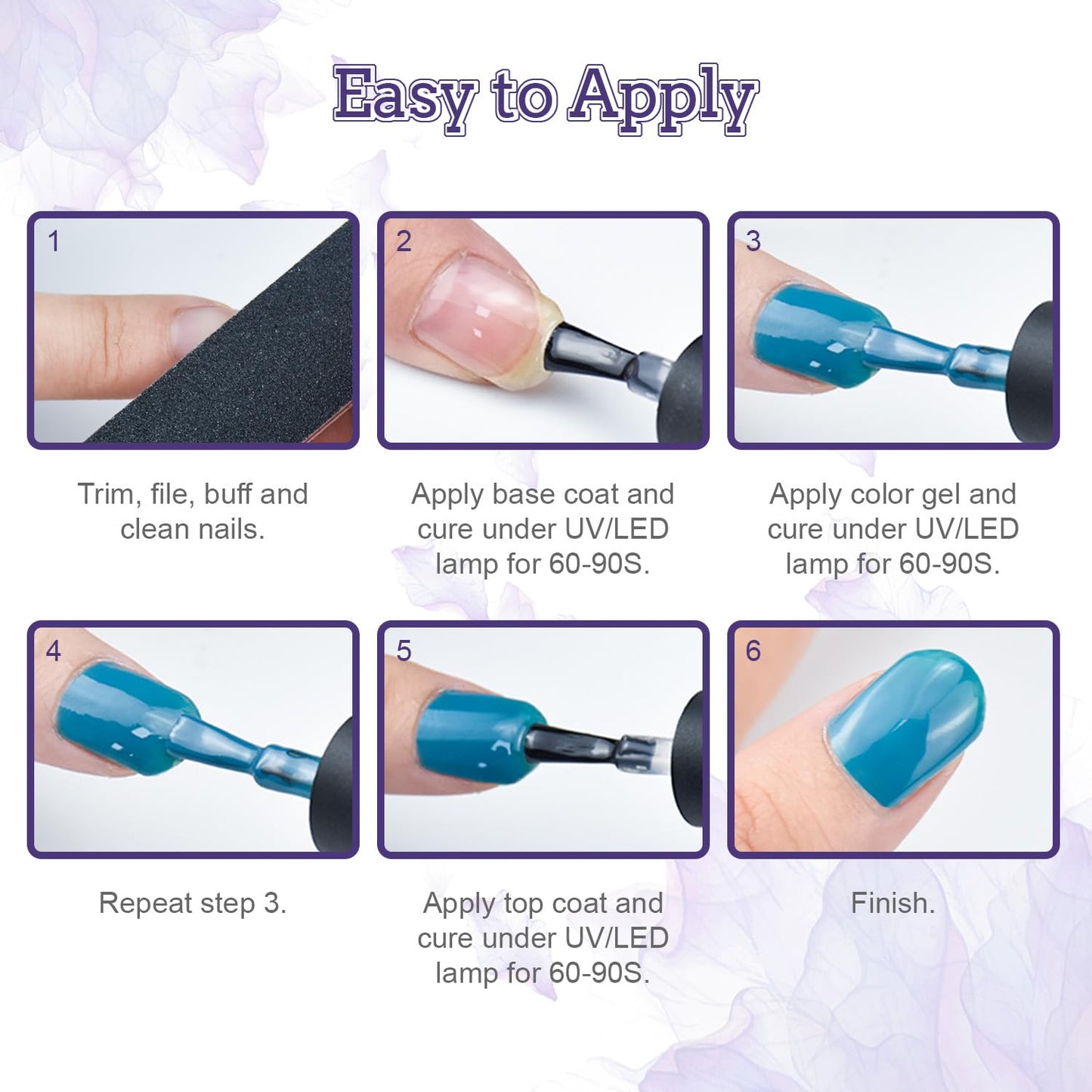 JODSONE 32 Color Gel Nail Kit w/ UV Light & 3 Top Coats | Gift Set