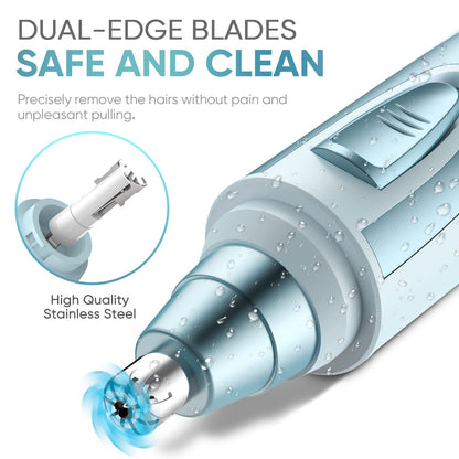 Ear & Nose Hair Trimmer Clipper - Professional, Painless, IPX7 Waterproof for Men & Women
