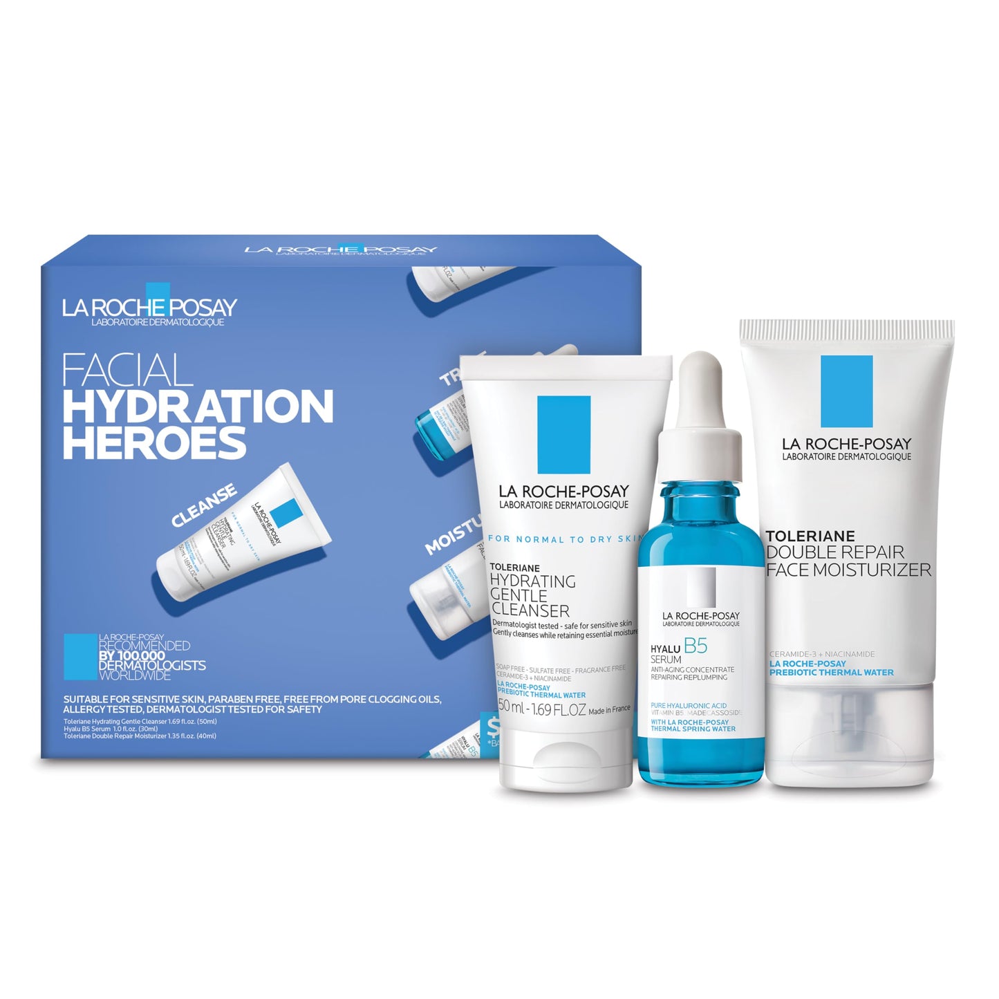 La Roche-Posay Toleriane Double Repair Moisturizer - Ceramide, Niacinamide, Oil-Free