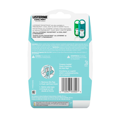 Listerine PocketPaks Cool Mint Breath Strips - Kills 99% of Bad Breath Germs