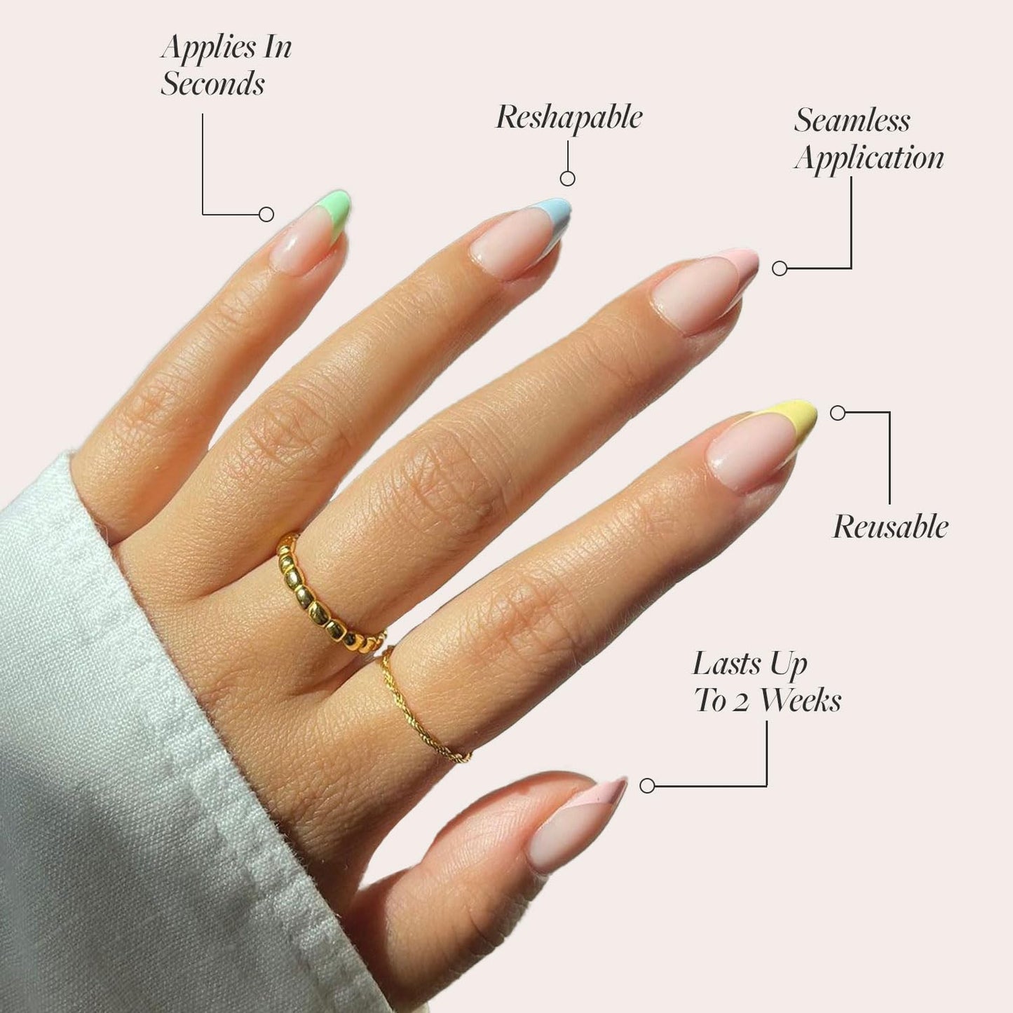 Glamnetic Fall Mauve Press On Nails | Short Oval Salon Quality