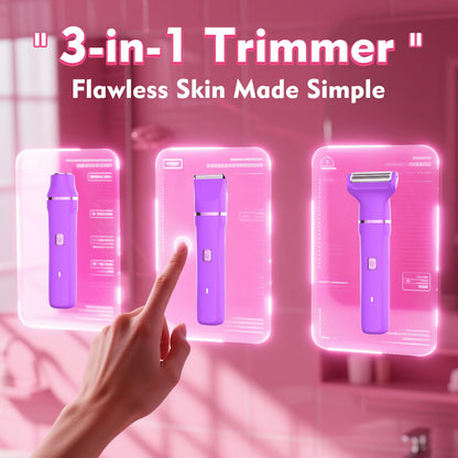 Risina Bikini Trimmer & Electric Razor for Women - Painless, IPX7 Waterproof Body & Facial Shaver