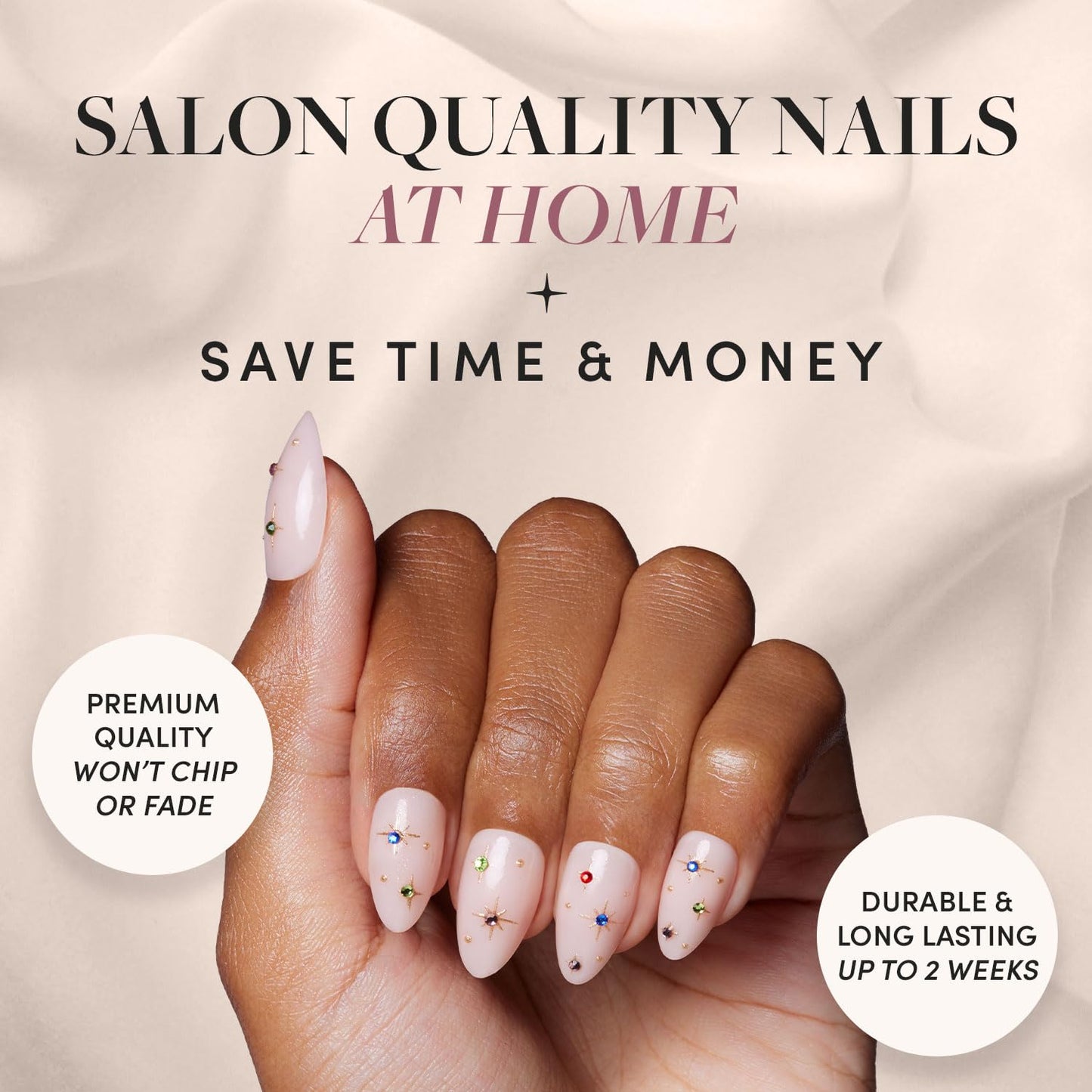 Glamnetic Fall Mauve Press On Nails | Short Oval Salon Quality